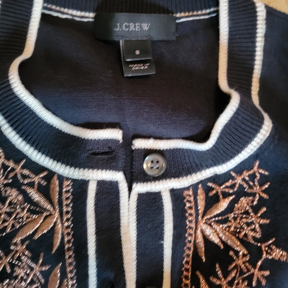 Embroidered merino wool cardigan - Picture 2 of 2